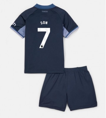 Tottenham Hotspur Son Heung-min #7 Replika Babytøj Udebanesæt Børn 2023-24 Kortærmet (+ Korte bukser)